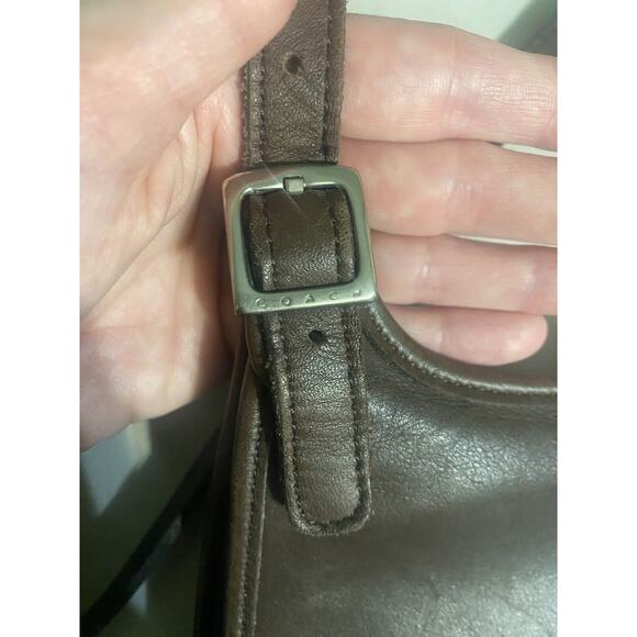 COACH Pocketbook Vintage Brown Leather Crossbody Bag Authentic Flap Close 9142 - Picture 10 of 15